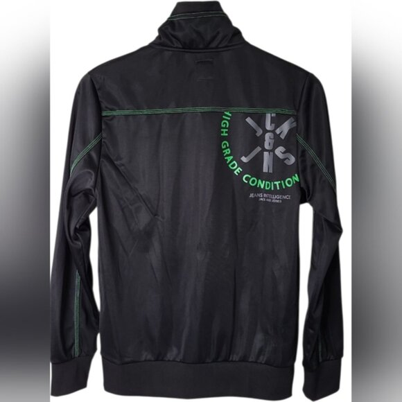 Jack and Jones Men's Jacket Size L Intelligence Black Full Zip Style Seven Sweat - Picture 2 of 11